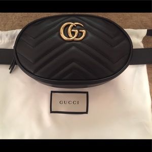 Gucci GG Marmont Maltese Leather Belt Bag